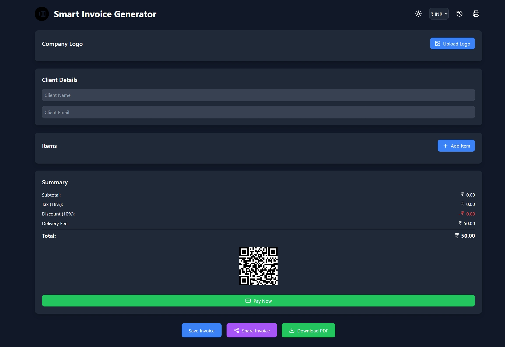 Invoice App Generator